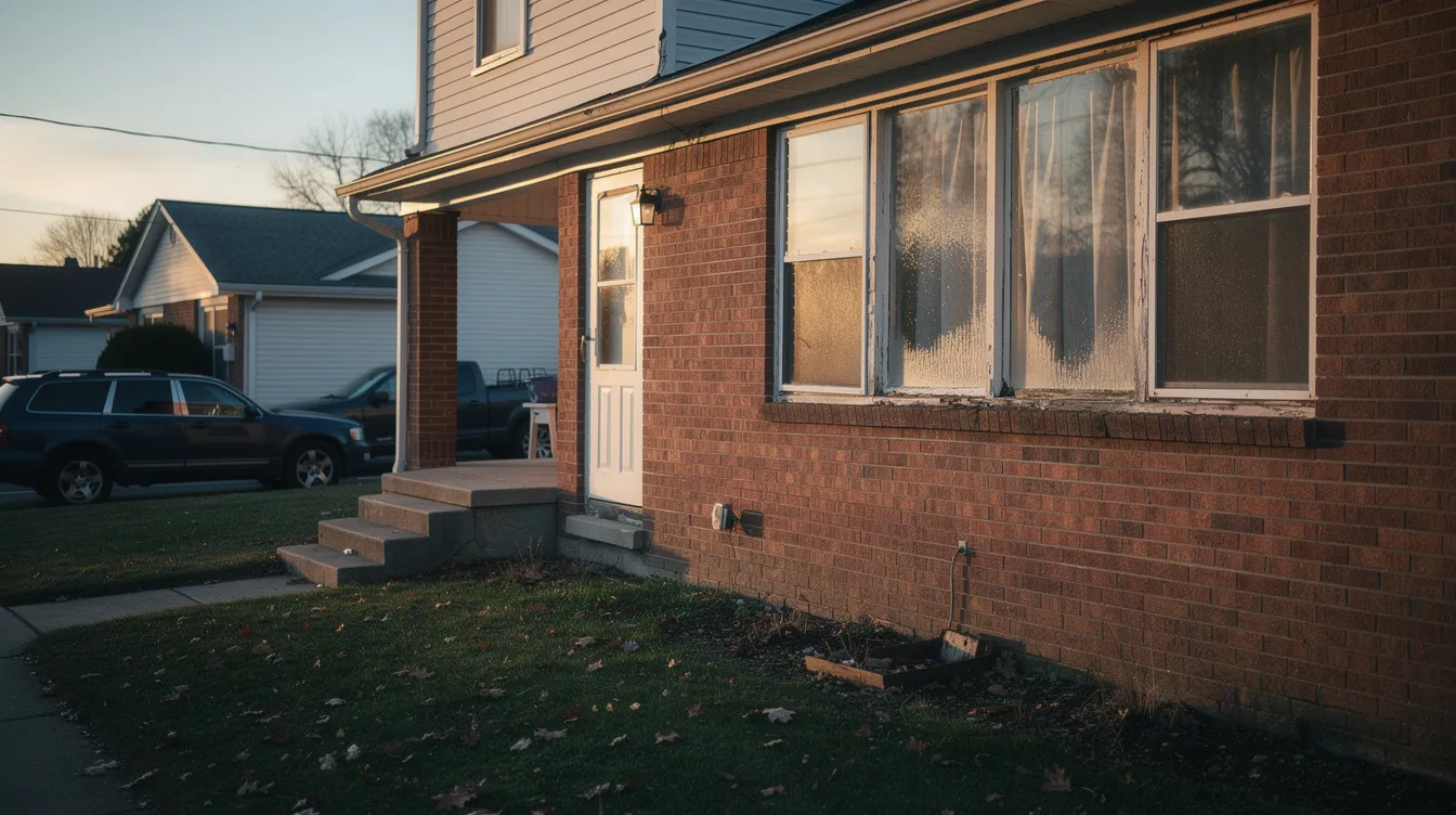 Home exterior illustrating older windows