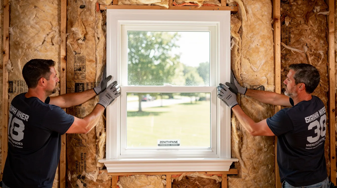 Installer carrying ZenithPane window to home